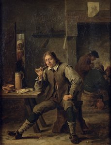 Palacz oparty o stół, 1643